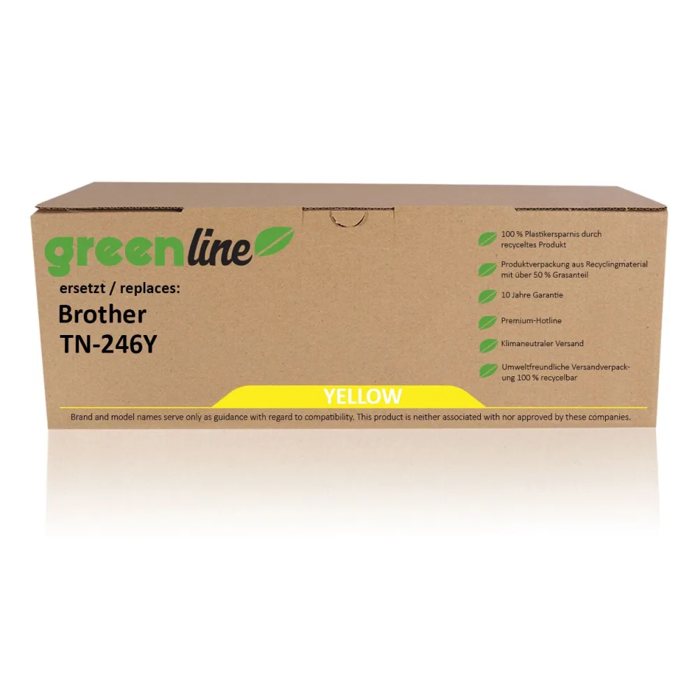 greenline ersetzt Brother TN-242Y / TN-246Y Tonerkartusche, gelb