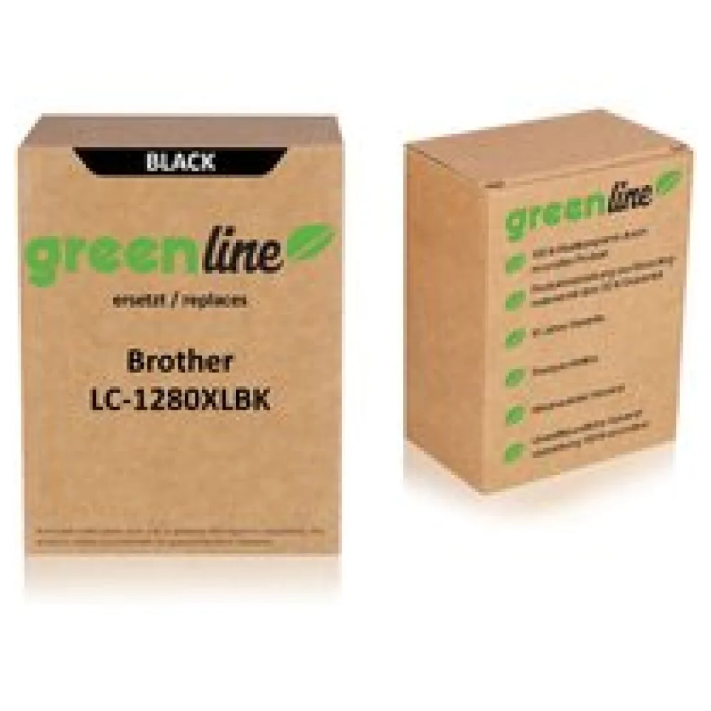 greenline ersetzt Brother LC-1280XLBK Tintenpatrone, schwarz – Bild 2