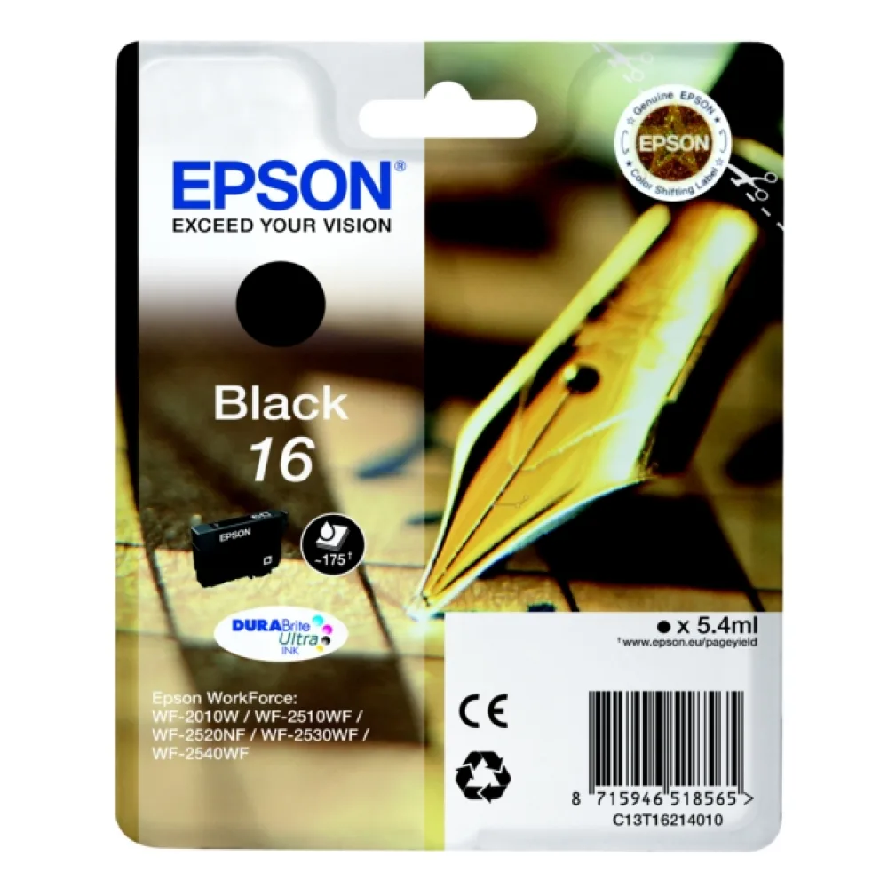 Original Epson C13T16214012 / 16 Tintenpatrone schwarz