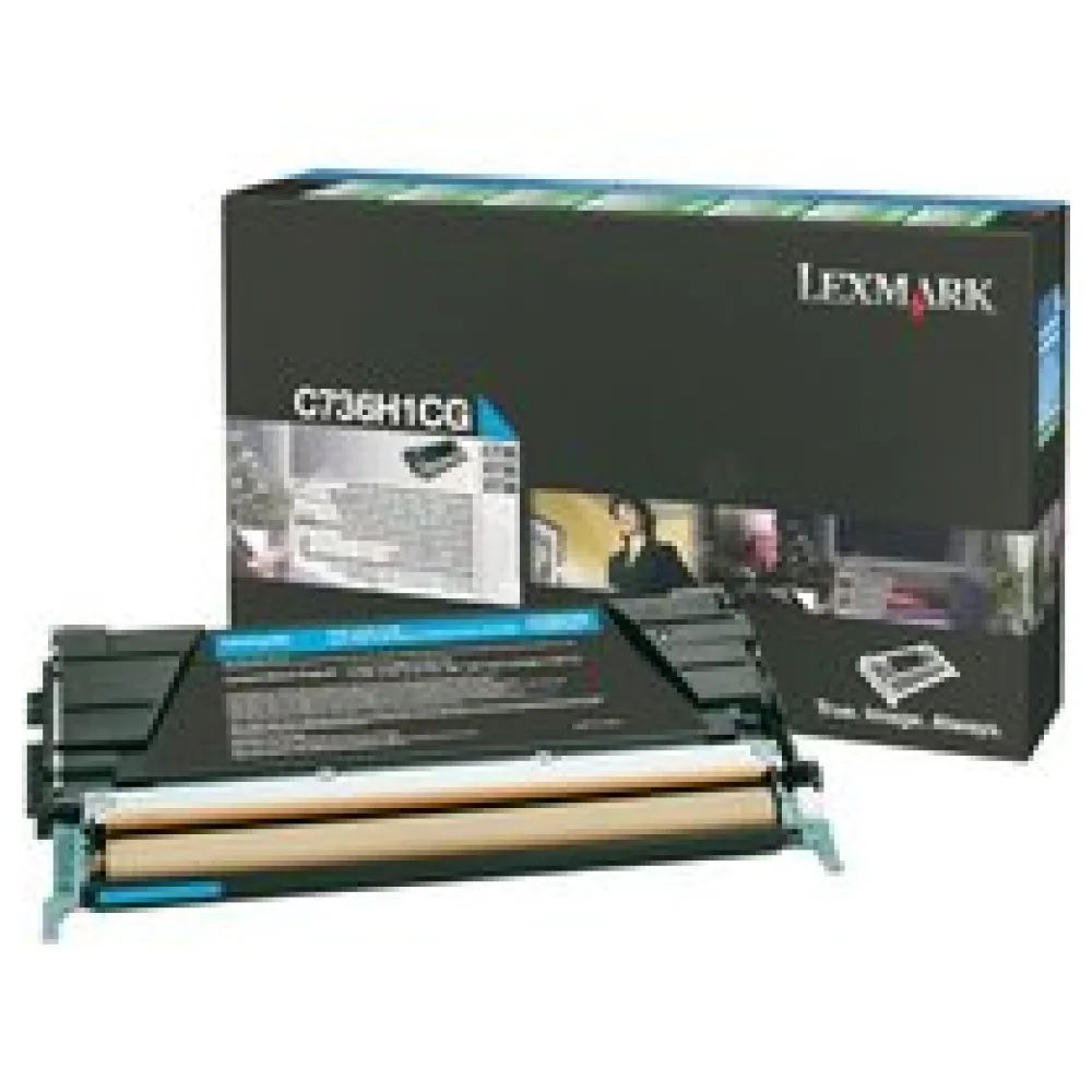 Original Lexmark C736H1CG Toner cyan – Bild 2