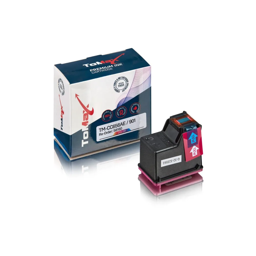 ToMax Premium ersetzt HP CC656AE / 901 Tintenpatrone Color