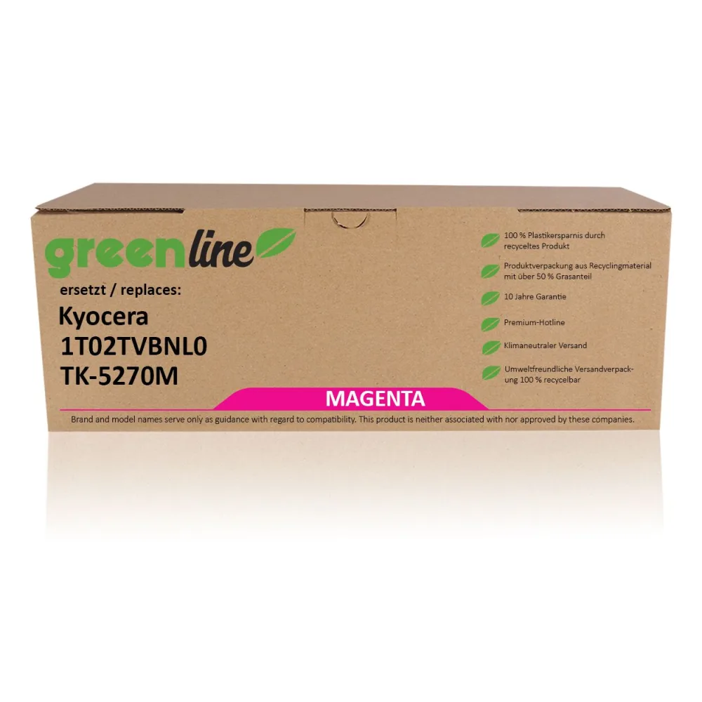 greenline ersetzt Kyocera 1T02TVBNL0 / TK-5270 M Tonerkartusche, magenta