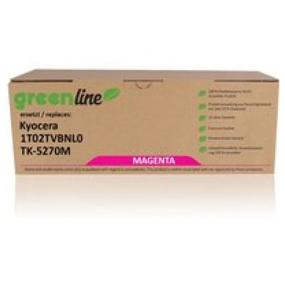 greenline ersetzt Kyocera 1T02TVBNL0 / TK-5270 M Tonerkartusche, magenta – Bild 2