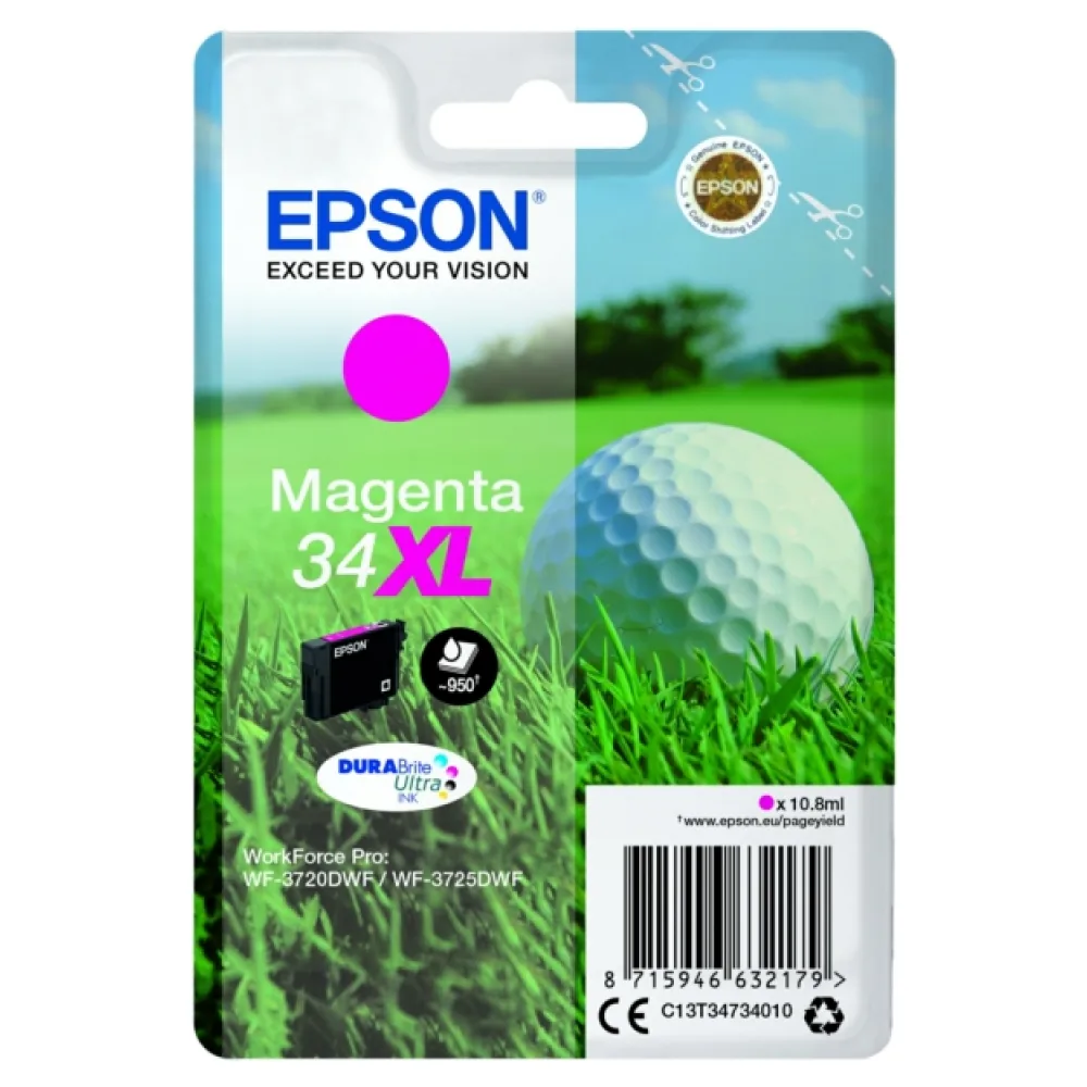 Original Epson C13T34734010 / 34XL Tintenpatrone magenta