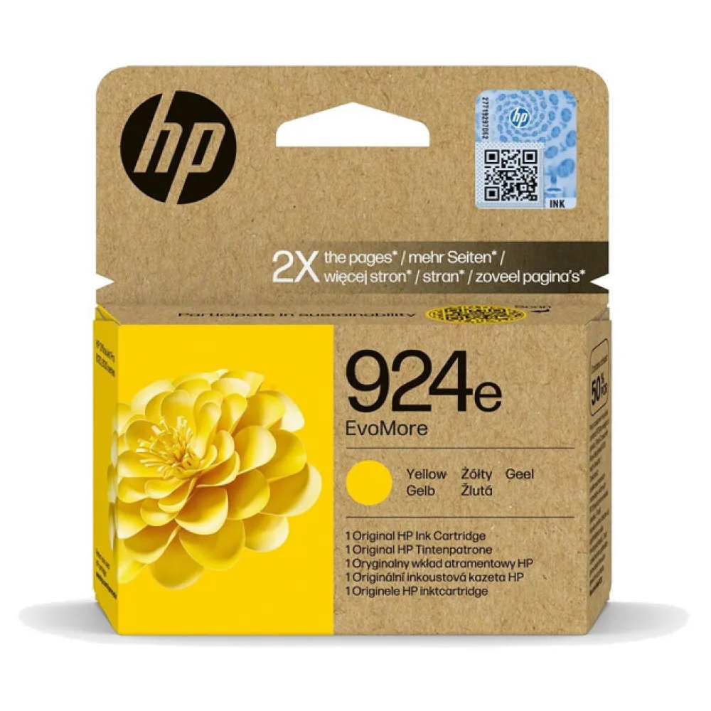 Original HP 4K0U9NE / 924E Tintenpatrone gelb