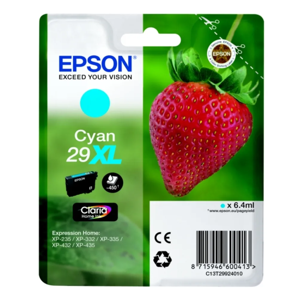 Original Epson C13T29924012 / 29XL Tintenpatrone cyan