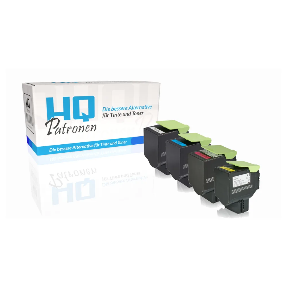 Multipack Kompatibel zu Lexmark C2320K0 enthält 4x Tonerkartusche