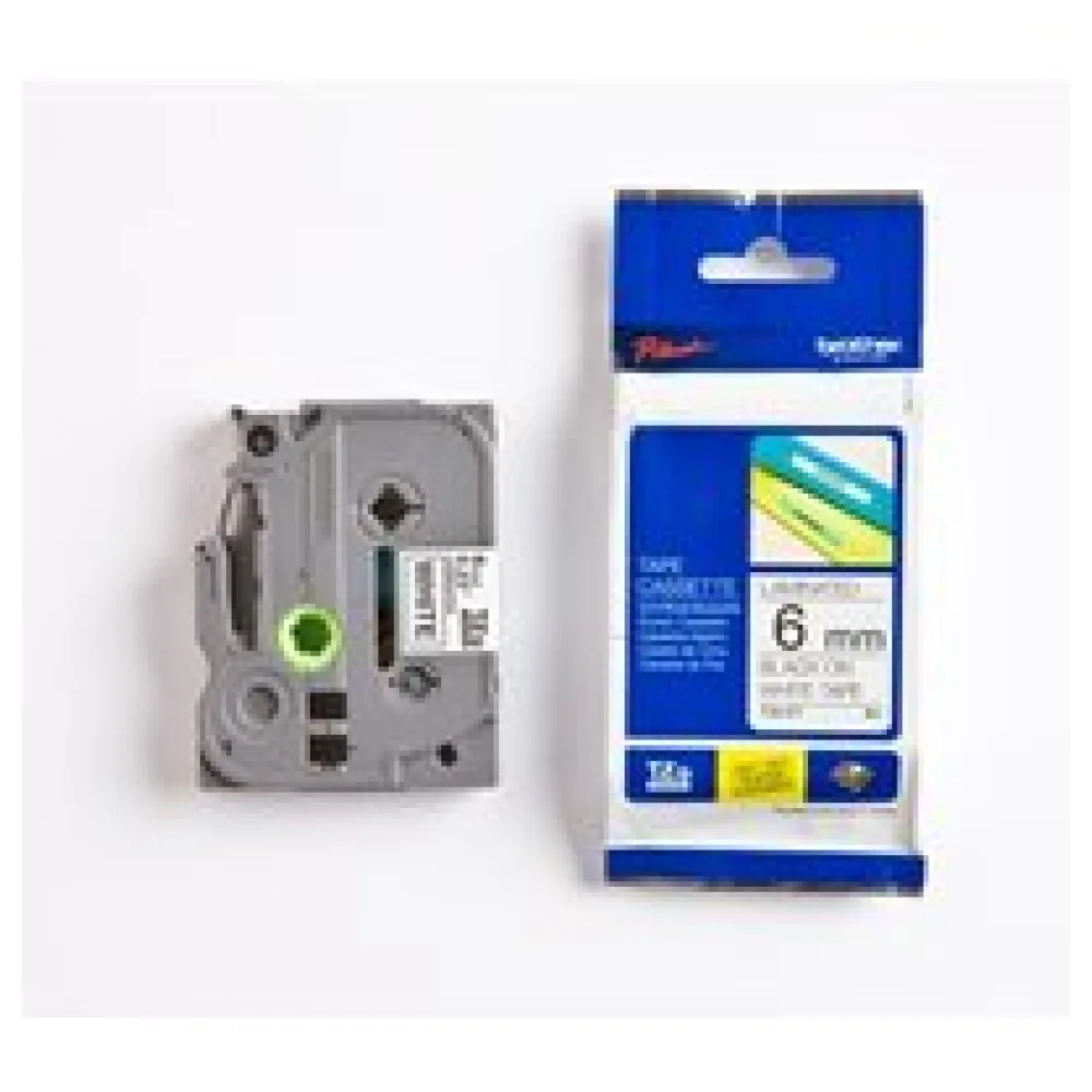 Original Brother TZE211 P-Touch Farbband schwarz auf weiss Laminat 6mm x 8m – Bild 2