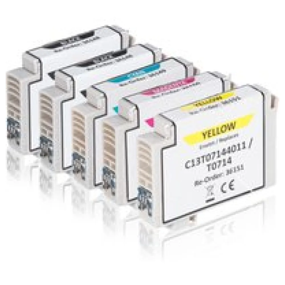 Multipack kompatibel zu Epson C13T07154010 / T0715 enthält 5x Tintenpatrone – Bild 2