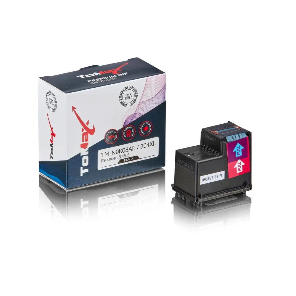 ToMax Premium ersetzt HP N9K08AE / 304XL Druckkopfpatrone, schwarz