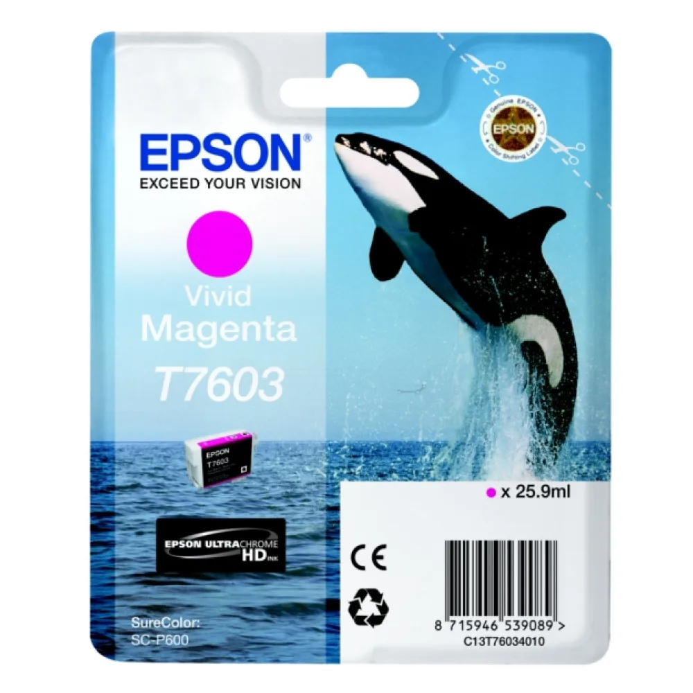 Original Epson C13T76034010 / T7603 Tintenpatrone magenta