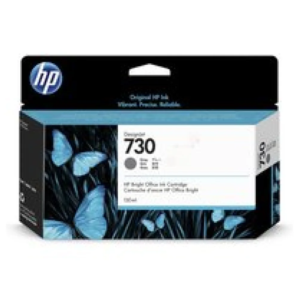 Original HP P2V66A / 730 Tintenpatrone grau – Bild 2