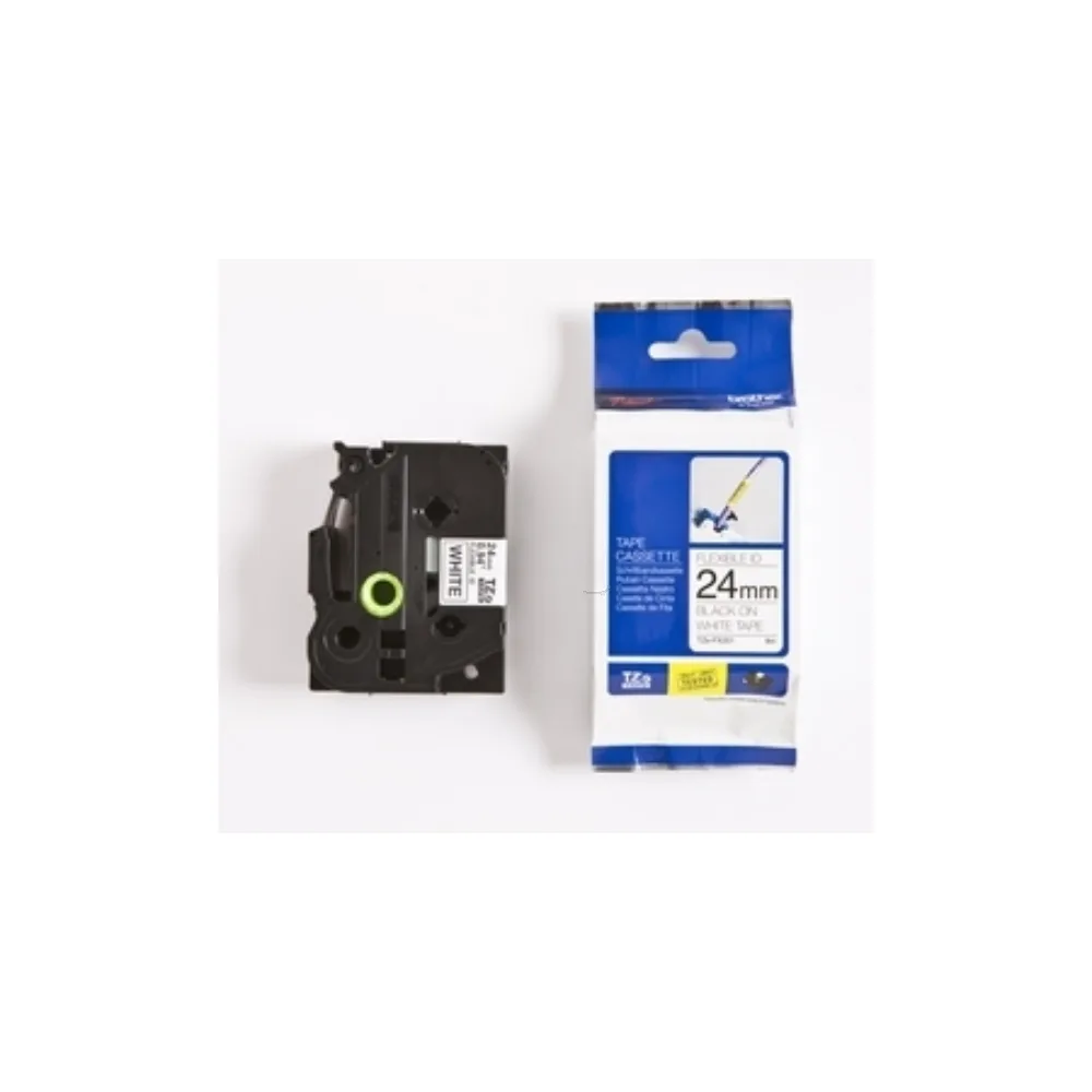 Original Brother TZEFX251 P-Touch Farbband schwarz auf weiss Laminat 24mm x 8m