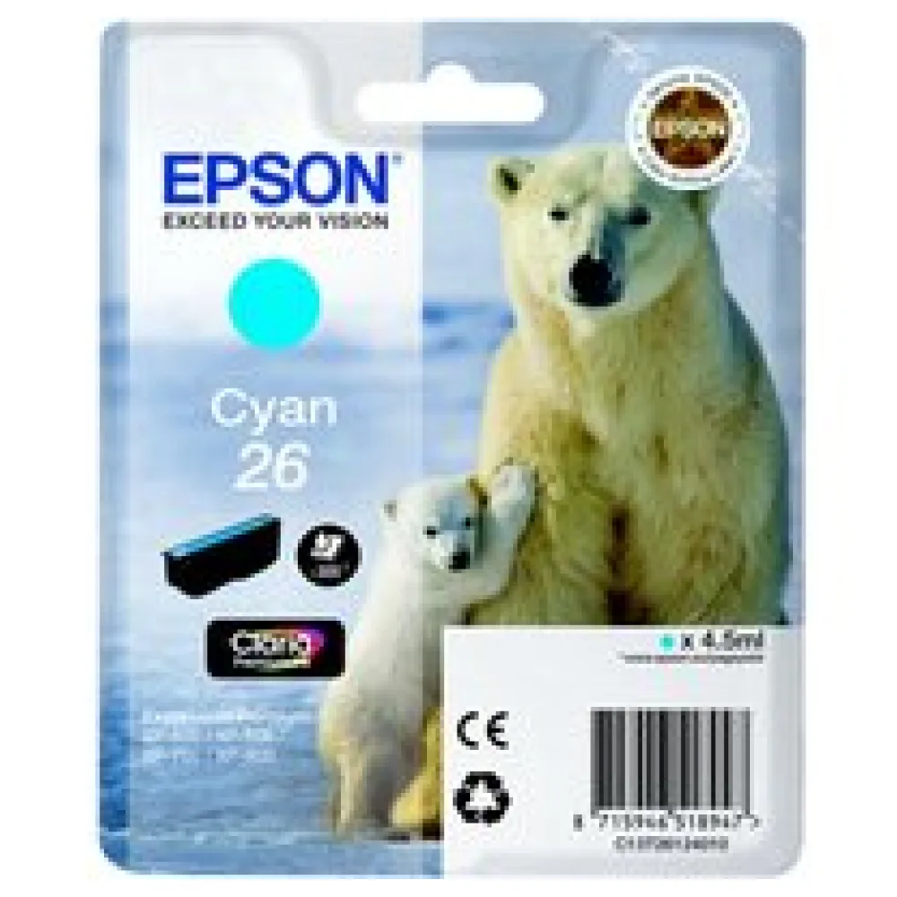 Original Epson C13T26124012 / 26 Tintenpatrone cyan – Bild 2