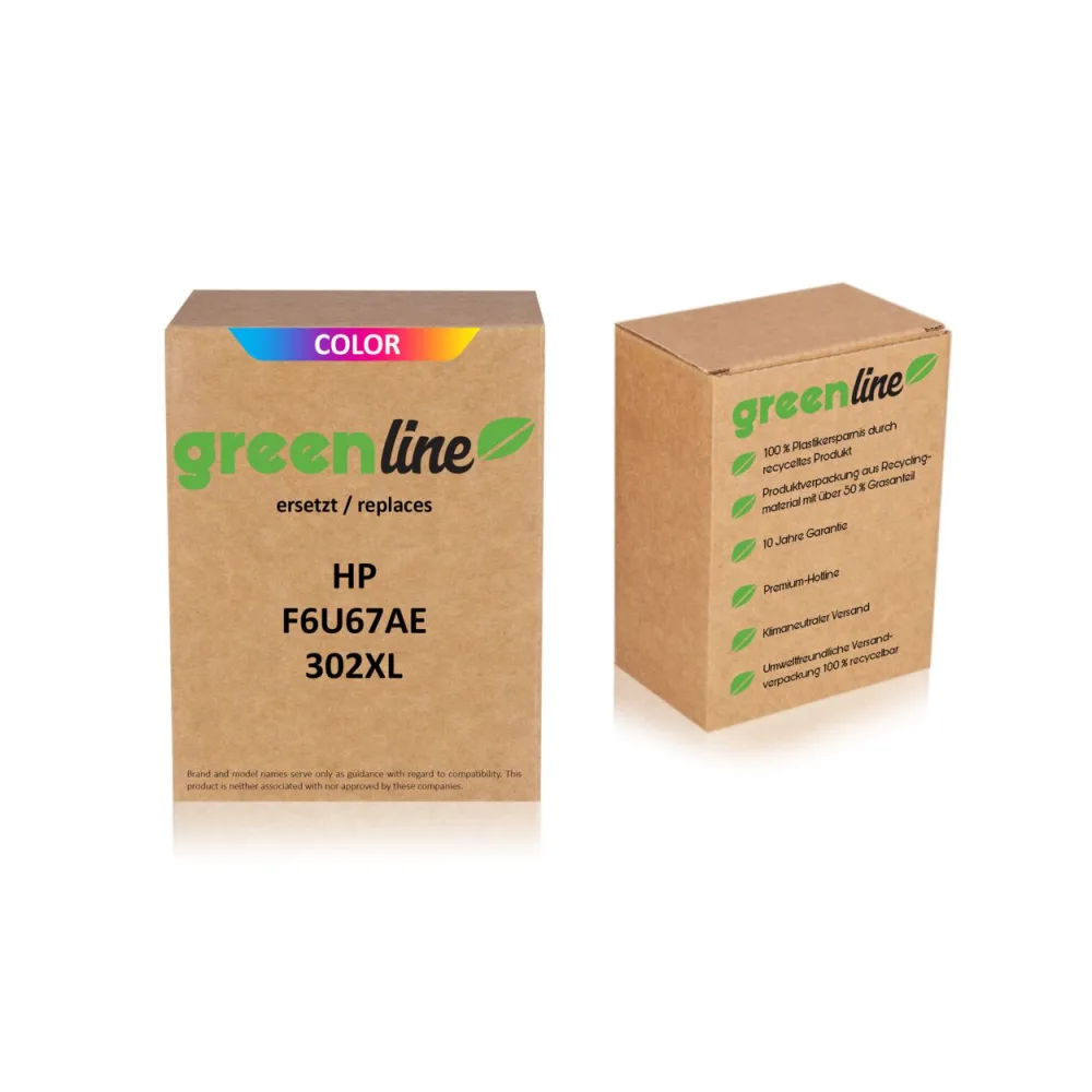 greenline ersetzt HP F6U67AE / 302XL Druckkopfpatrone, color