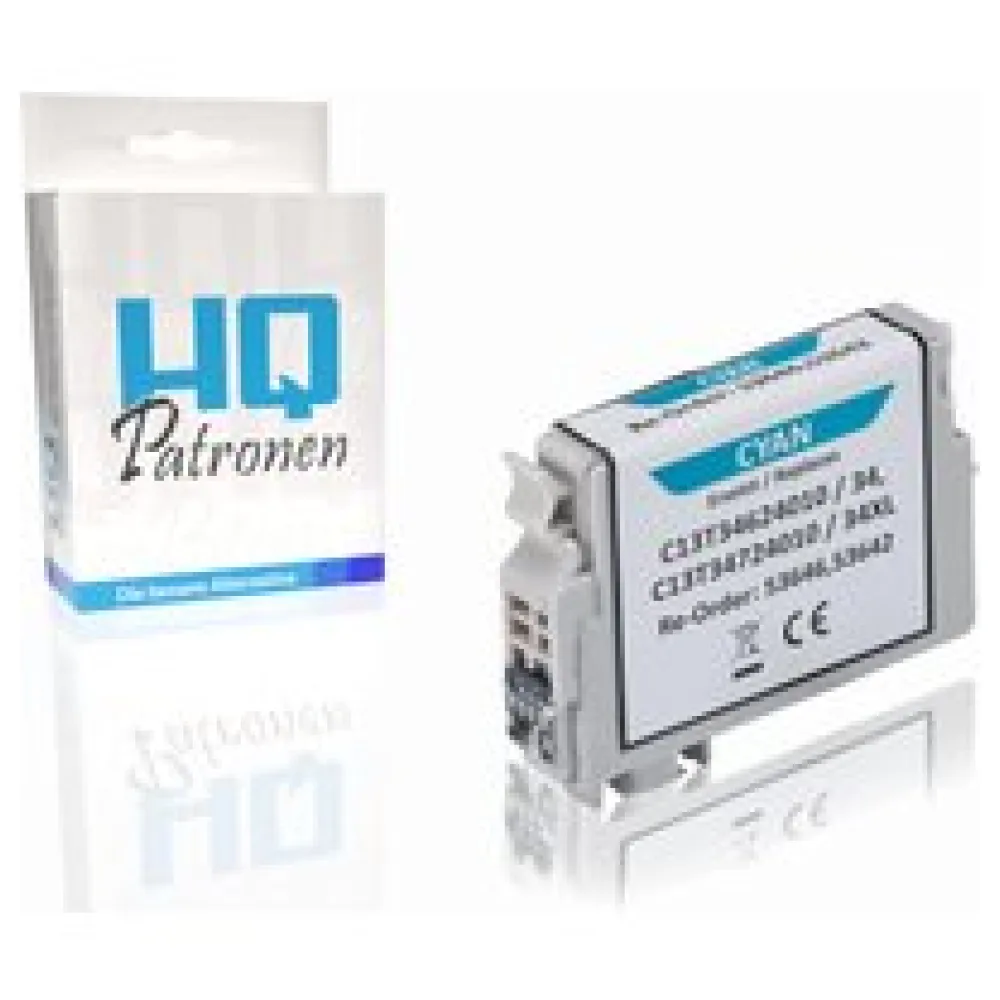 Kompatibel zu Epson C13T34724010 / 34XL Tintenpatrone, cyan – Bild 2