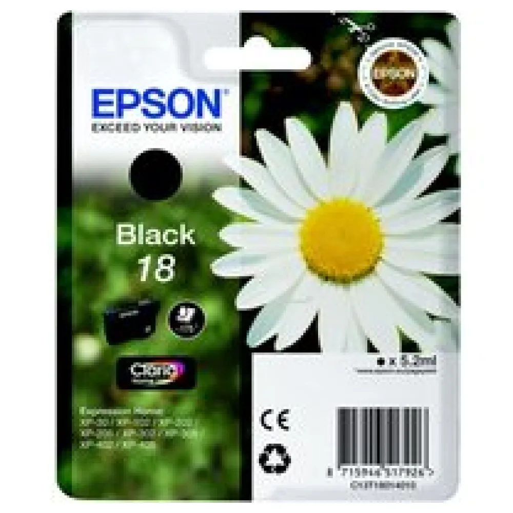Original Epson C13T18014012 / 18 Tintenpatrone schwarz – Bild 2