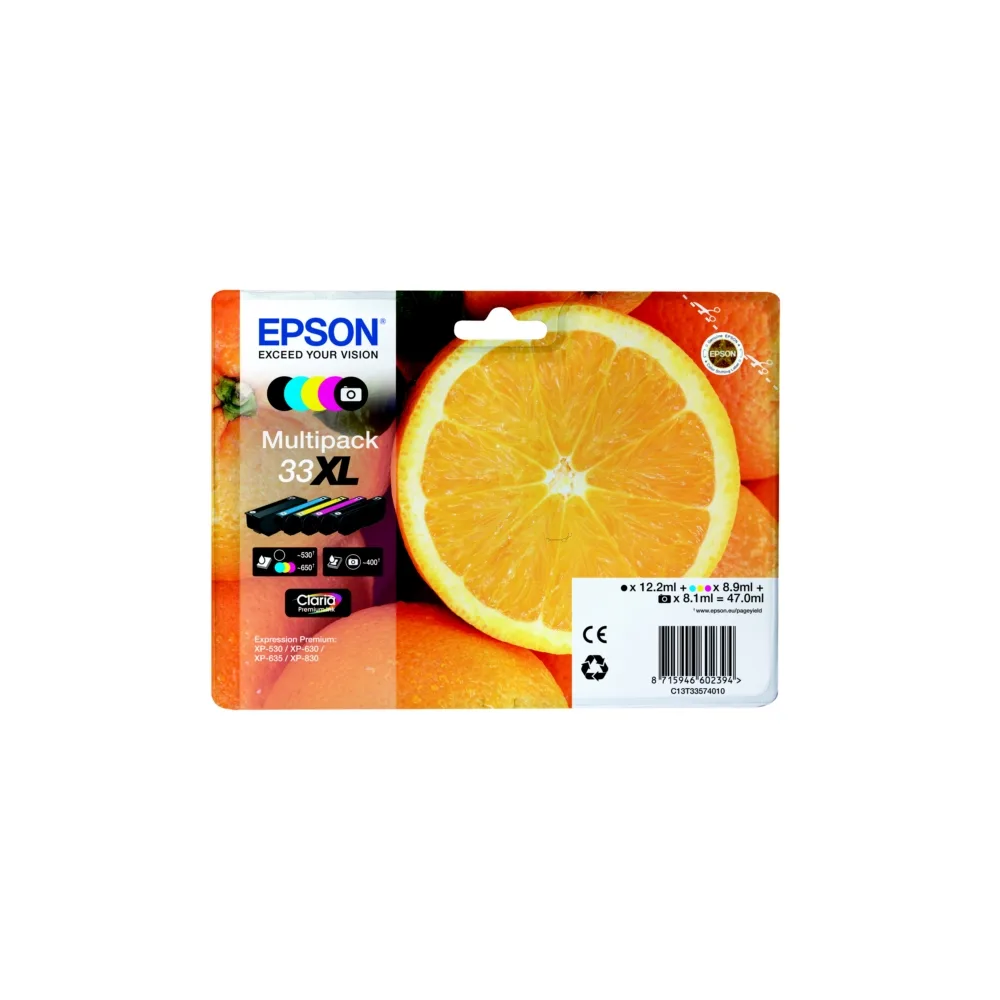 Original Epson C13T33574011 / 33XL Tintenpatrone Multipack