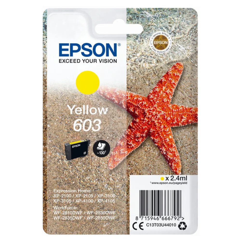 Original Epson C13T03U44010 / 603 Tintenpatrone gelb