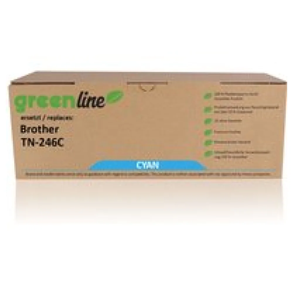 greenline ersetzt Brother TN-242C / TN-246C Tonerkartusche, cyan – Bild 2