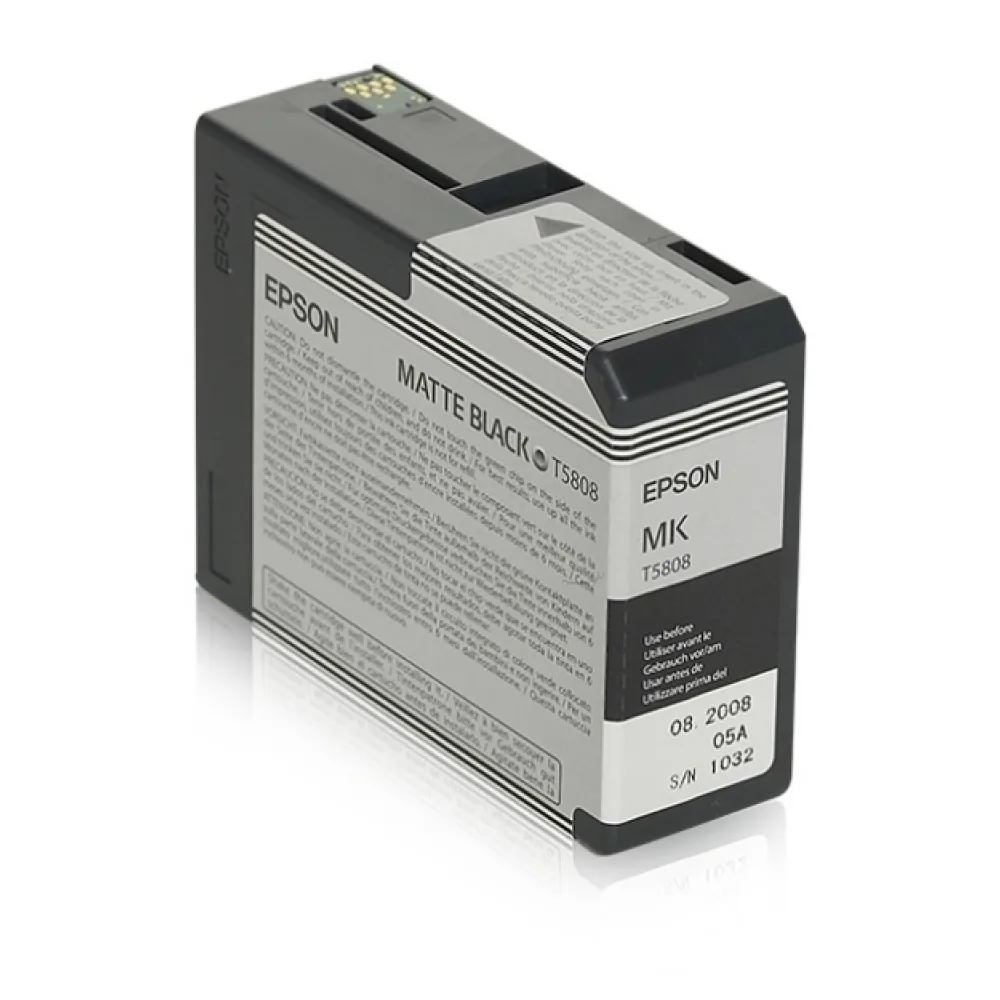 Original Epson C13T580800 / T5808 Tintenpatrone schwarz matt