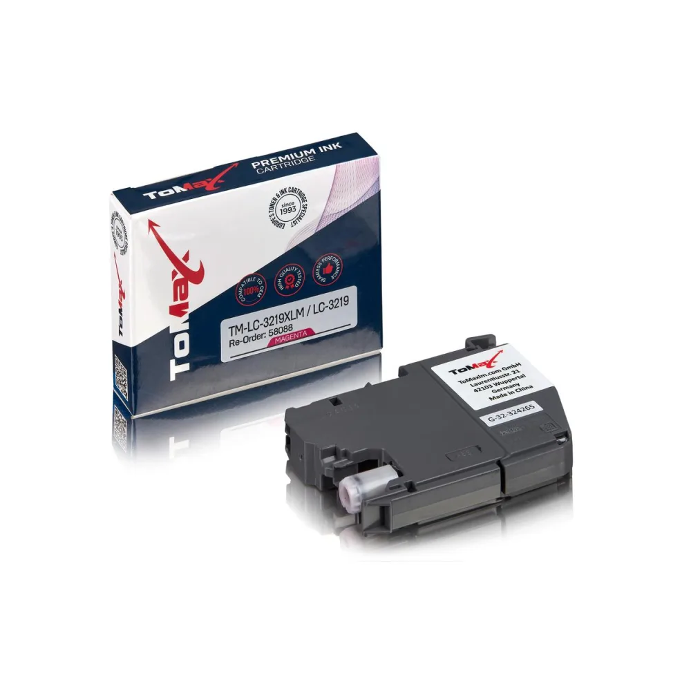 ToMax Premium ersetzt Brother LC-3219XLM Tintenpatrone Magenta