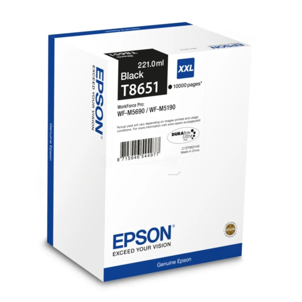 Original Epson C13T865140 / T8651 Tintenpatrone schwarz