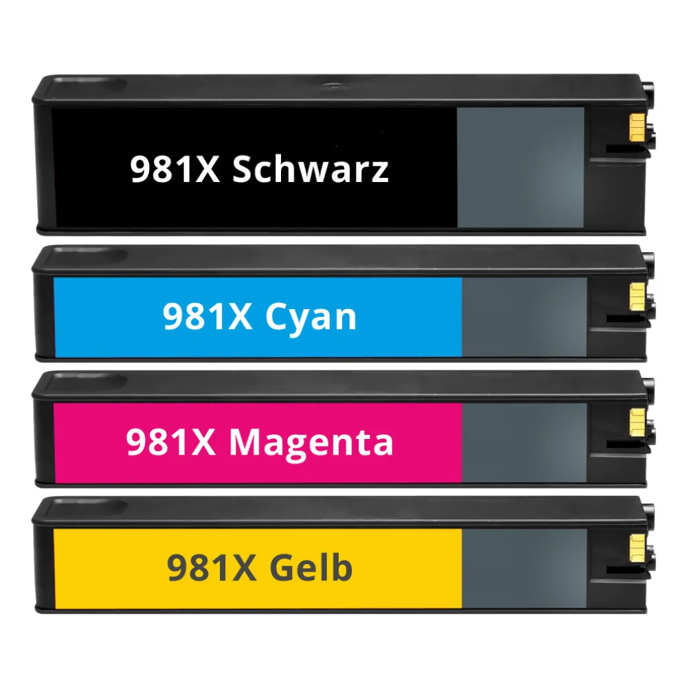 Multipack kompatibel zu HP L0R12A / 981X enthält 4x Tintenpatrone