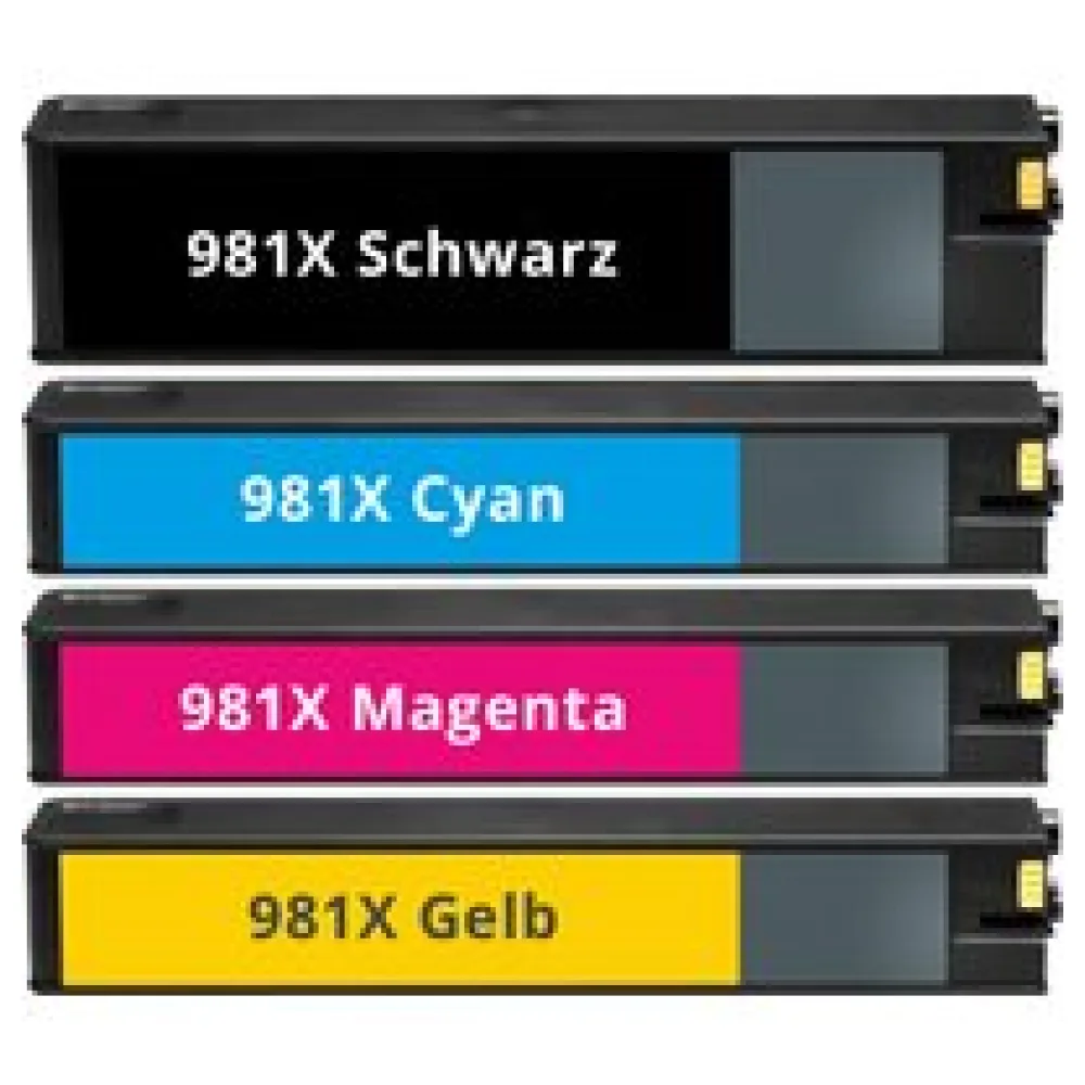 Multipack kompatibel zu HP L0R12A / 981X enthält 4x Tintenpatrone – Bild 2