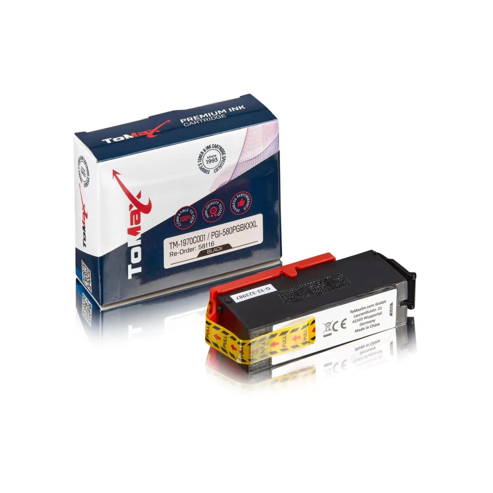 ToMax Premium ersetzt Canon 1970C001 / PGI-580PGBKXXL Tintenpatrone, Pigment schwarz