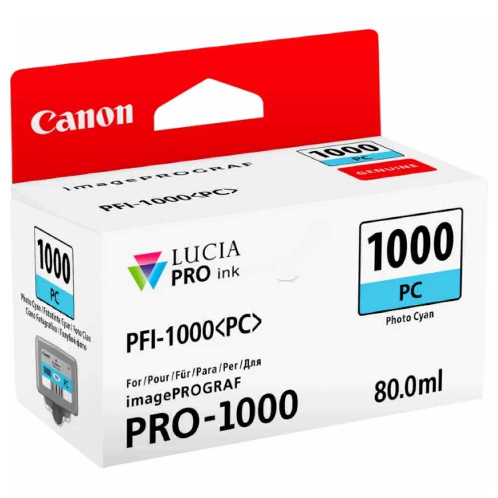 Original Canon 0550C001 / PFI1000PC Tintenpatrone cyan hell