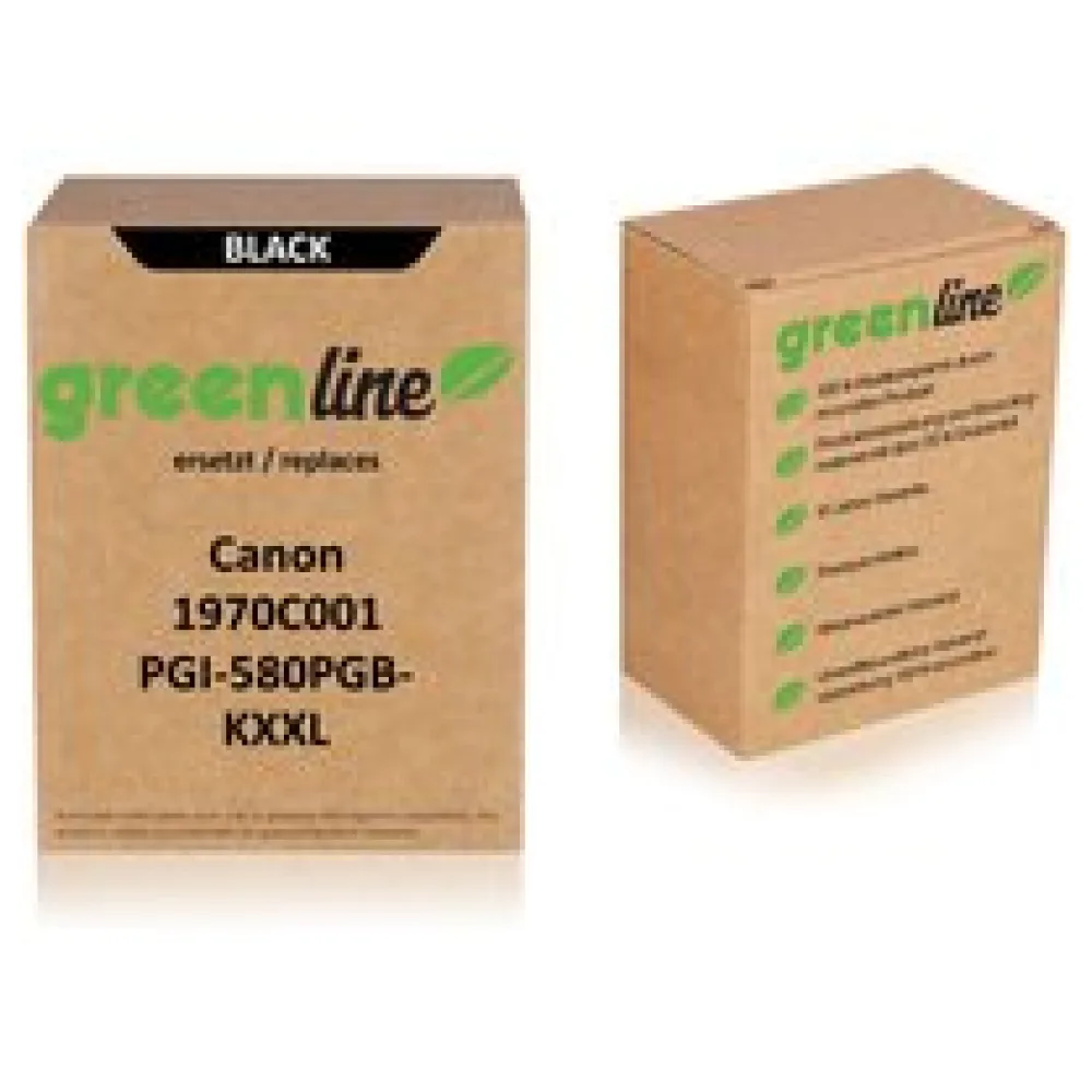 greenline ersetzt Canon 1970C001 / PGI-580 PGBKXXL Tintenpatrone, Pigment schwarz – Bild 2