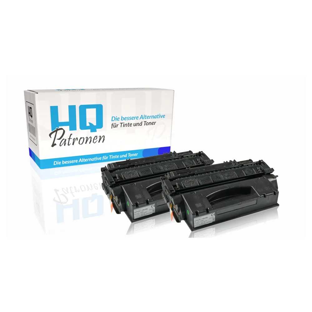 Sparset kompatibel zu HP Q7553X / 53X XL enthält 2x Tonerkartusche