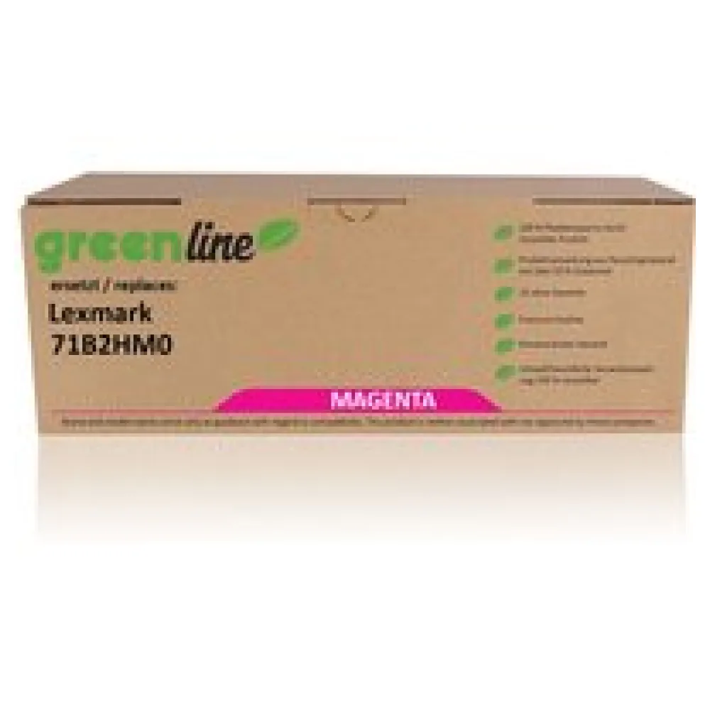 greenline ersetzt Lexmark 71B2HM0 Tonerkartusche, magenta – Bild 2