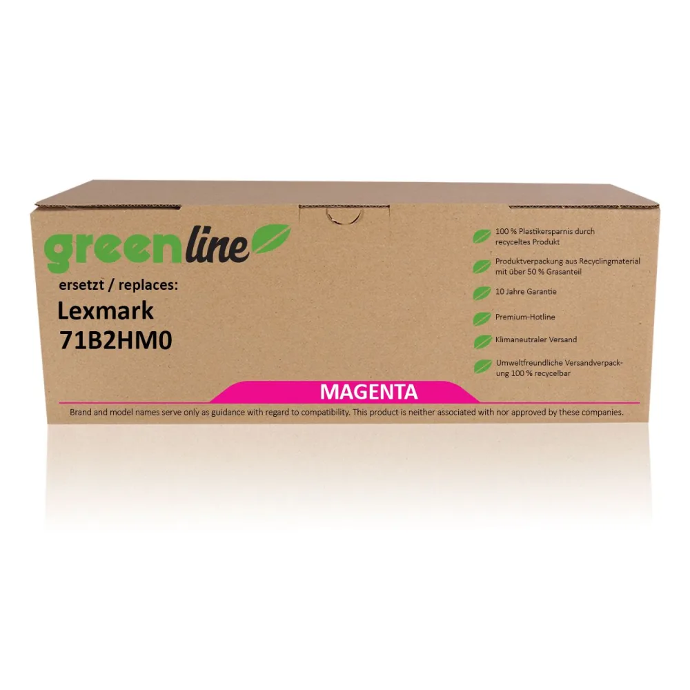 greenline ersetzt Lexmark 71B2HM0 Tonerkartusche, magenta