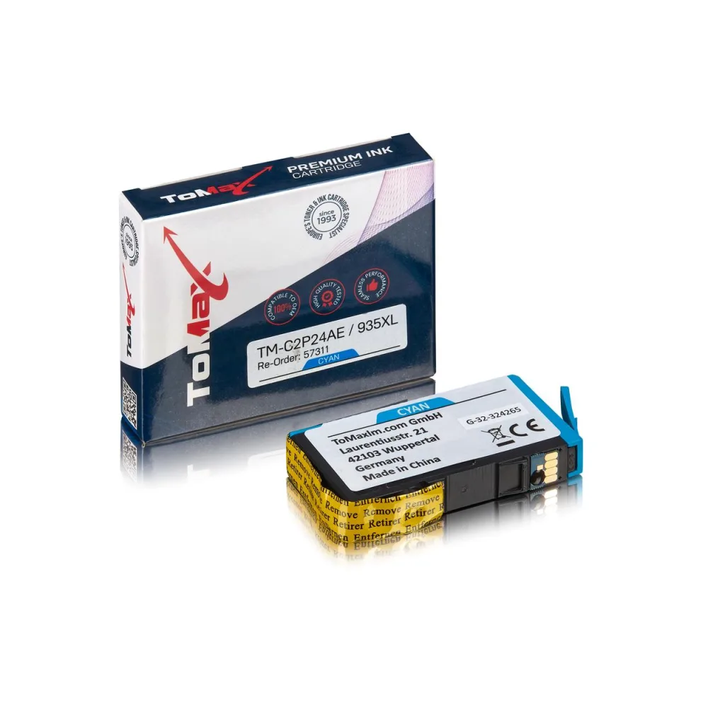 ToMax Premium ersetzt HP C2P24AE / 935XL Tintenpatrone, cyan