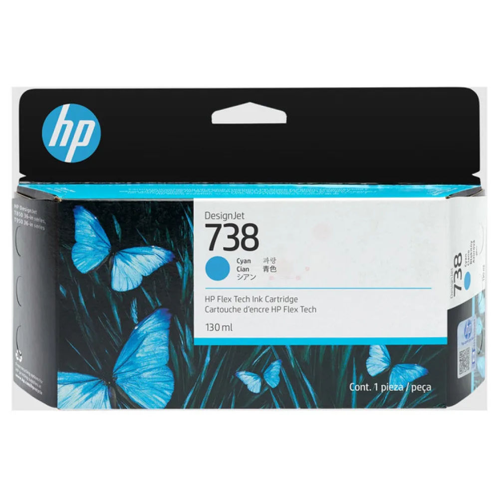 Original HP 498N5A / 738 Tintenpatrone cyan