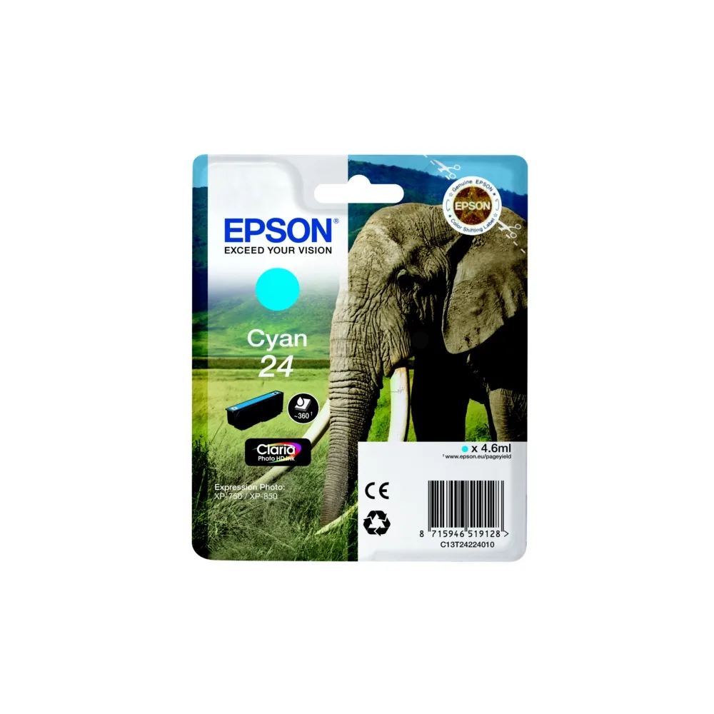 Original Epson C13T24224012 / 24 Tintenpatrone cyan
