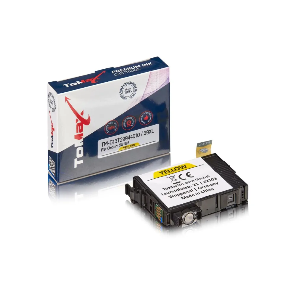ToMax Premium ersetzt Epson C13T29944010 / 29XL Tintenpatrone, Gelb