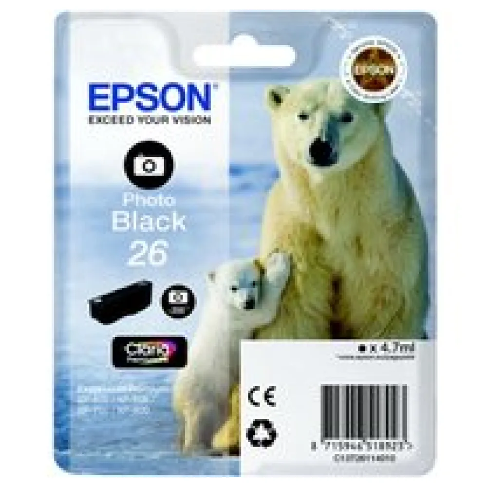 Original Epson C13T26114012 / 26 Tintenpatrone schwarz hell – Bild 2