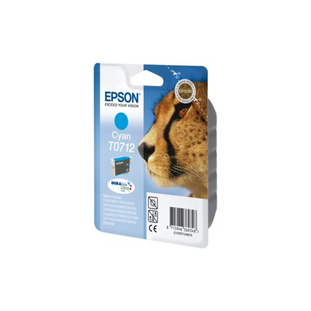 Original Epson C13T07124022 / T0712 Tintenpatrone cyan