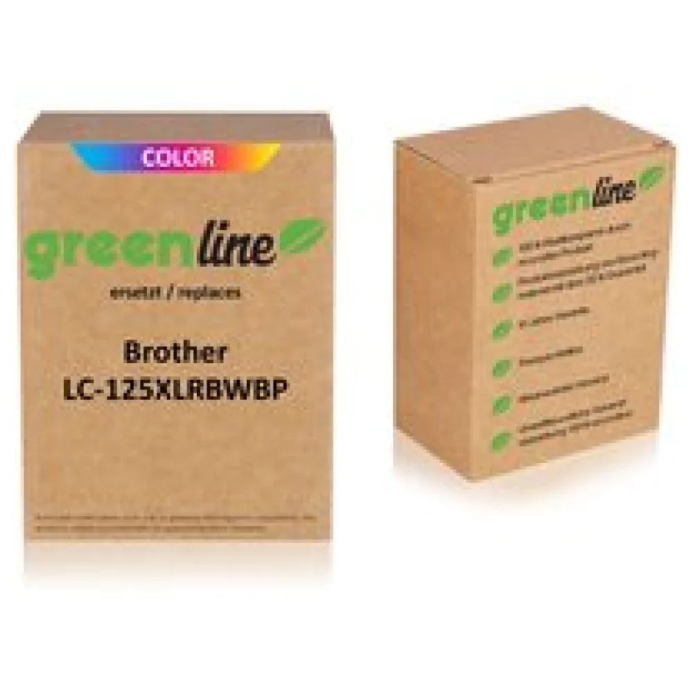 greenline ersetzt Brother LC-125 XL RBWBP Tintenpatrone, Multipack – Bild 2