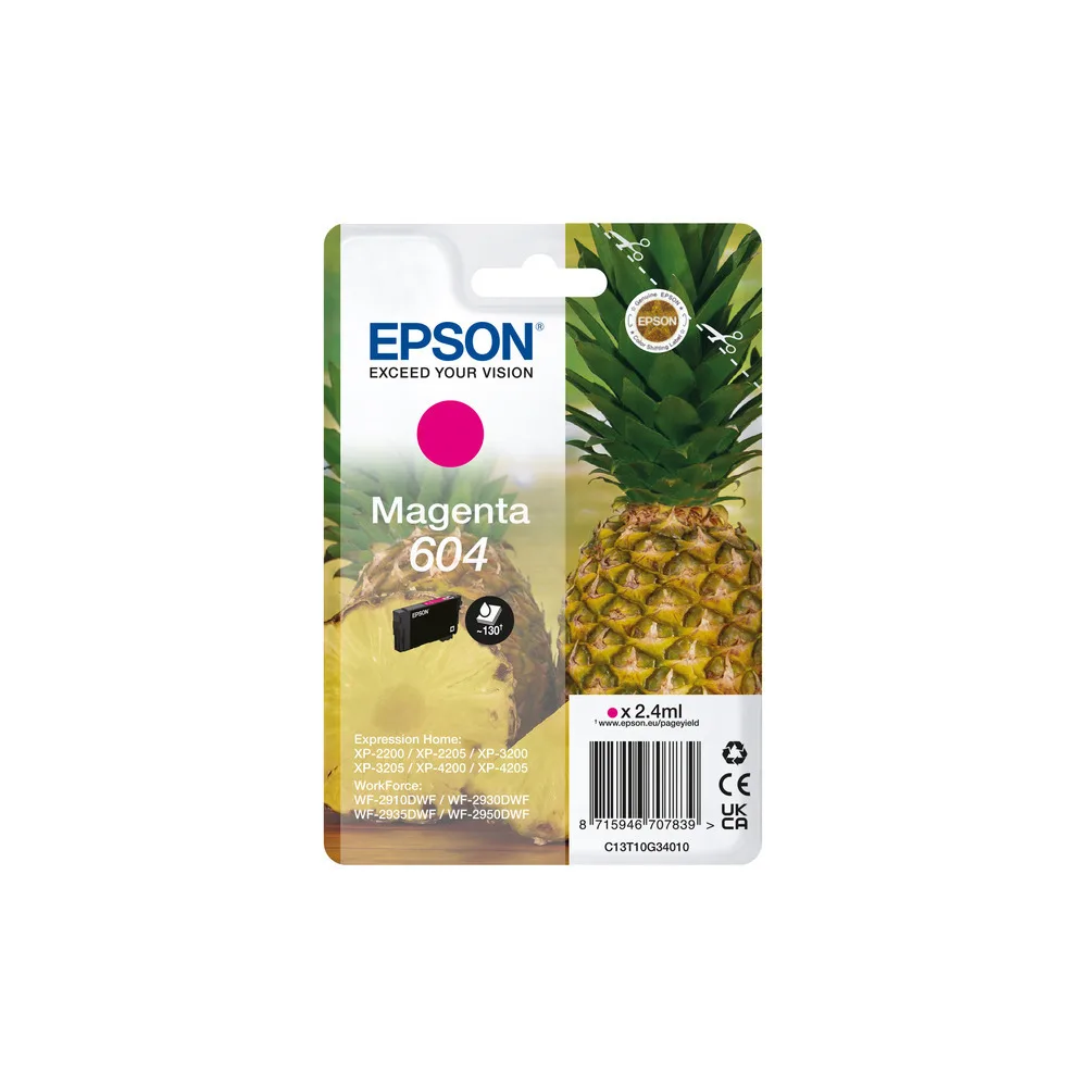 Original Epson C13T10G34010 / 604 Tintenpatrone magenta