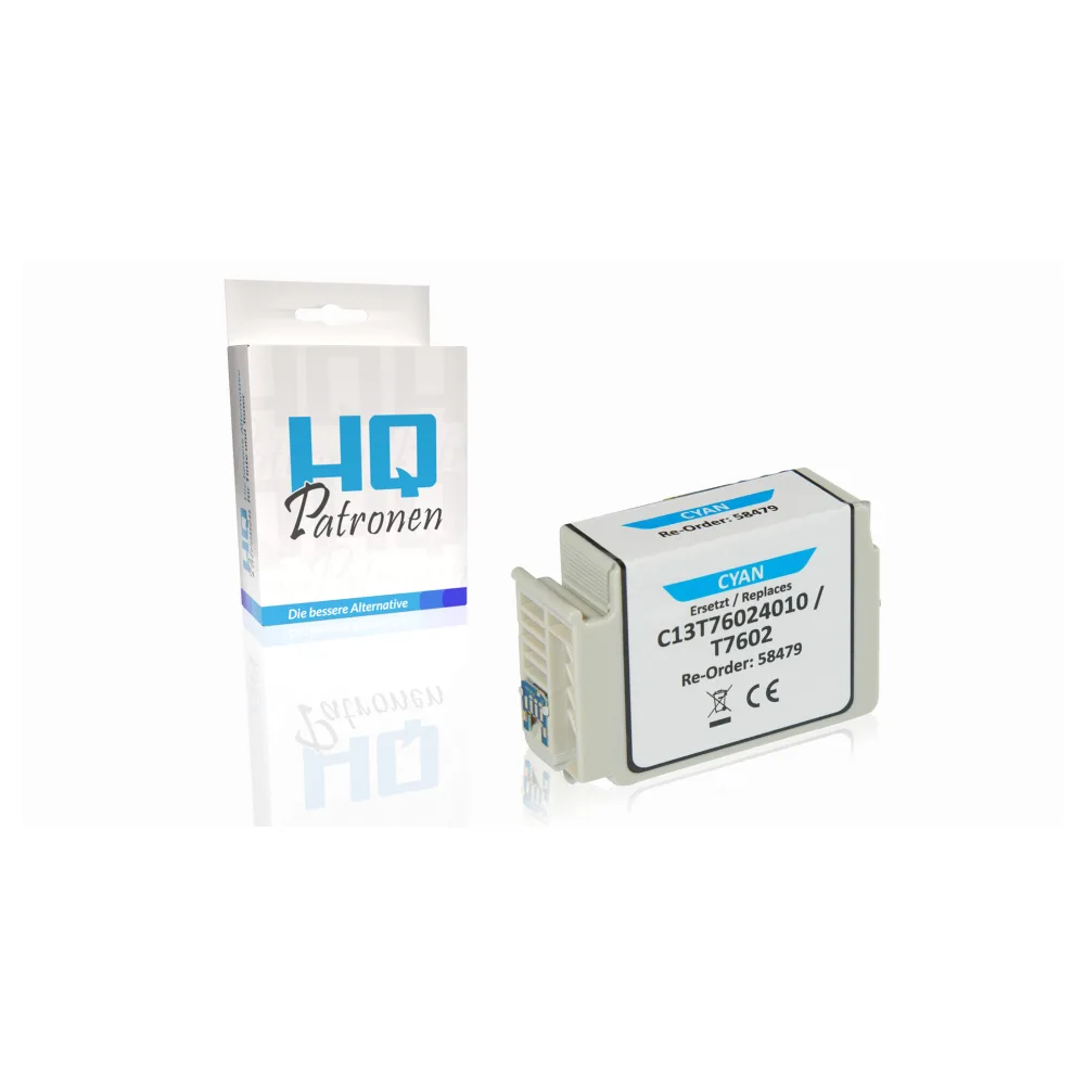 Kompatibel zu Epson C13T76024010 / T7602 Tintenpatrone, cyan