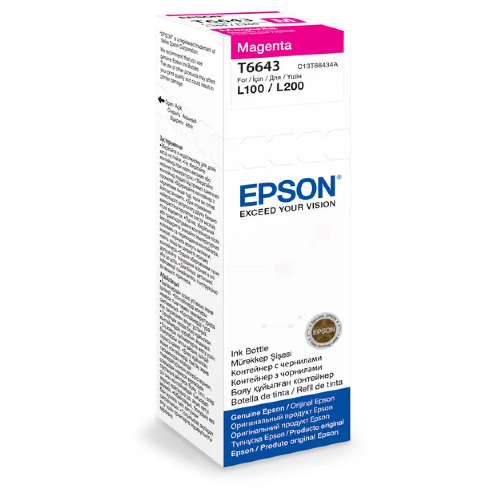 Original Epson C13T66434A / T6643 Tintenflasche magenta