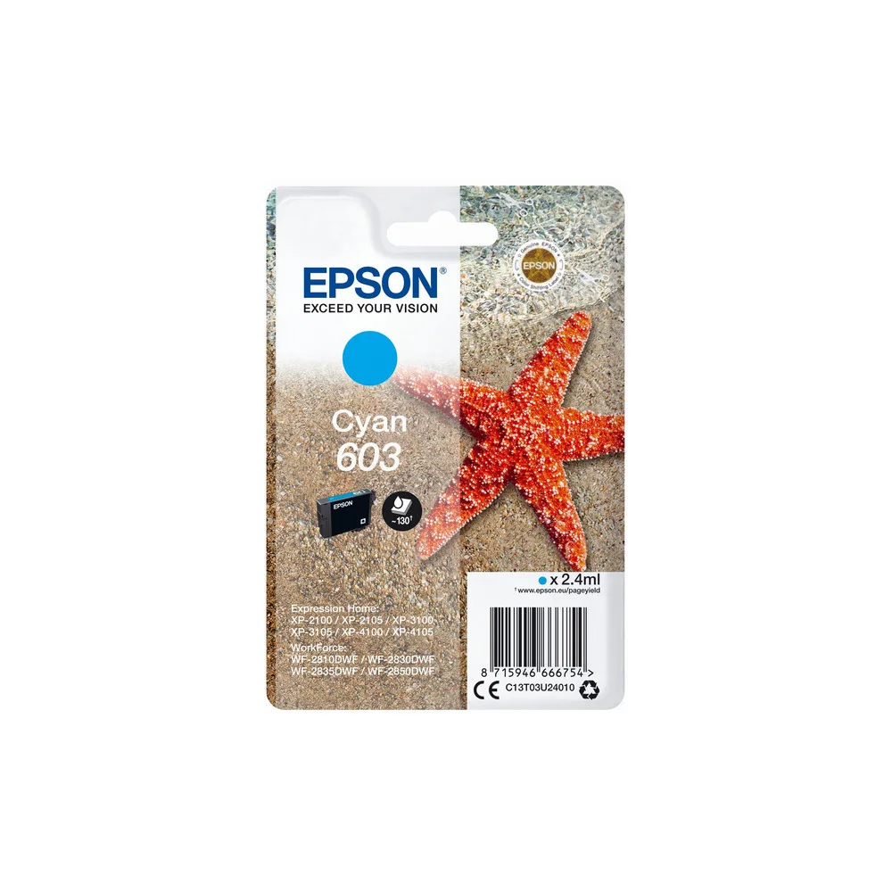 Original Epson C13T03U24010 / 603 Tintenpatrone cyan