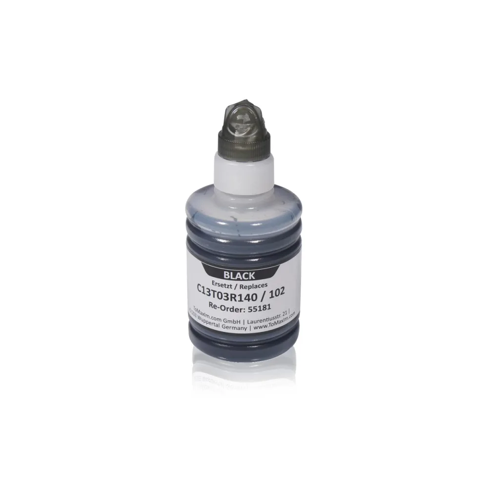 Kompatibel zu Epson C13T03R140 / 102 Tintenflasche, schwarz