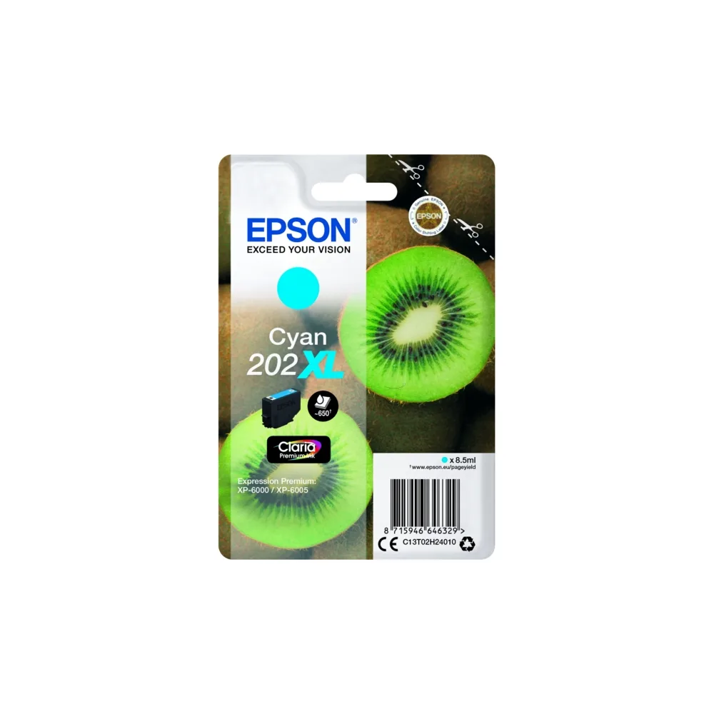 Original Epson C13T02H24020 / 202XL Tintenpatrone cyan