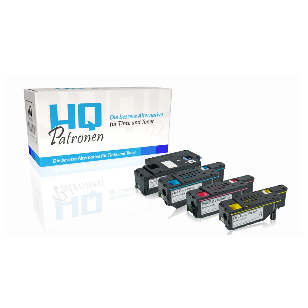 Multipack kompatibel zu Dell C1700 Series / 1250 / 1350 / 1355 enthält 4x Tonerkartusche