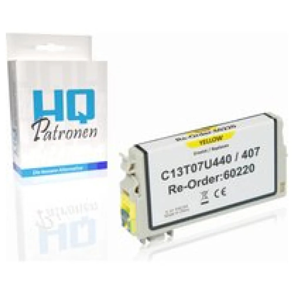 Kompatibel zu Epson C13T07U440 / 407 Tintenpatrone, gelb – Bild 2